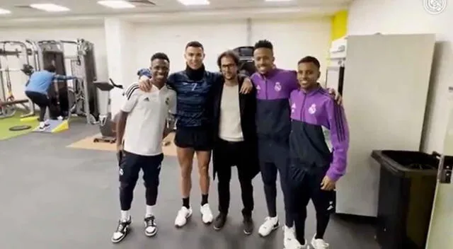 Cristiano Ronaldo se hizo presente en la práctica del Real Madrid.