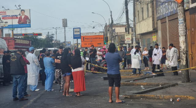 Lugar donde joven perdió la vida tras ser atacado por sicario en La Victoria