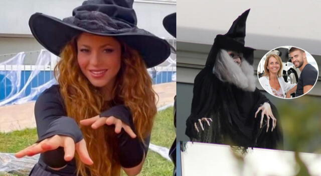 Shakira coloca 'bruja' en su balcón para atormentar a mamá de Gerard Piqué.