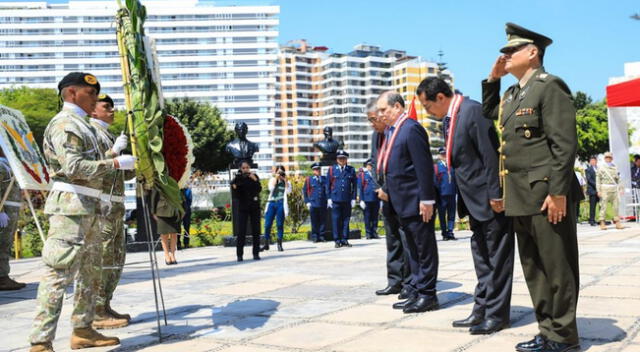 Presidente del Poder Judicial participó en la ceremonia por el 142° Aniversario de la Batalla de Miraflores