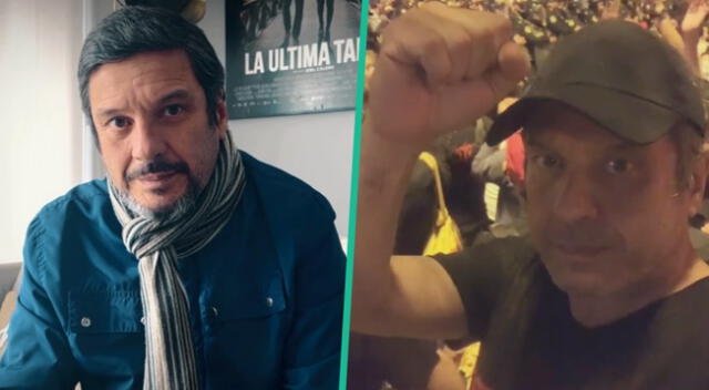 Lucho Cáceres cuenta el motivo por el que asistió a las protestas.