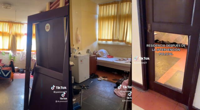 Dormitorios de San Marcos destruidos por la policía