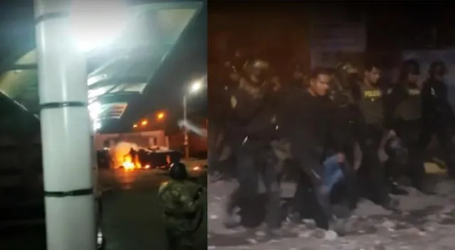 Policía logra salir con vida, tras se secuestrado por manifestantes en Arequipa.