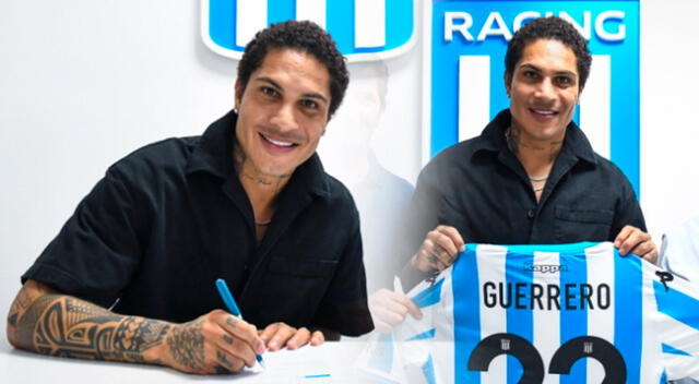Paolo Guerrero ya es jugador de Racing Club de la Argentina.