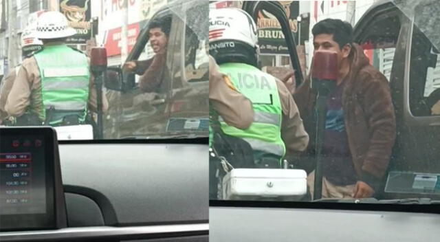 Conductor en estado de ebriedad falta el respeto a policía en Arequipa.