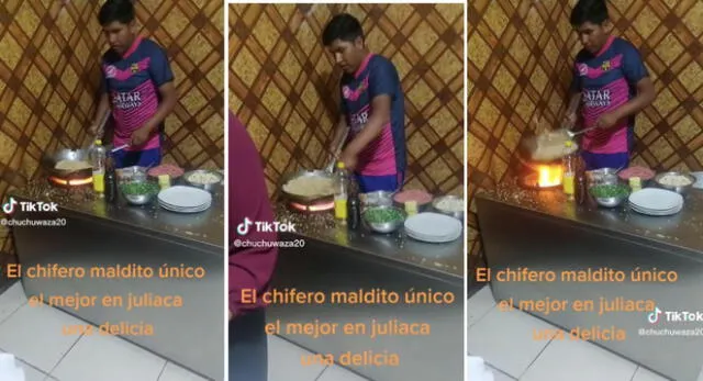 Chifero peruano dio la hora con su chaufa y un detalle lo volvió viral en TikTok.