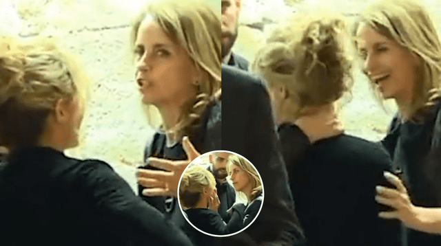 Al parecer la mamá de Gerard Piqué trató de disimular tras querer callar a Shakira.