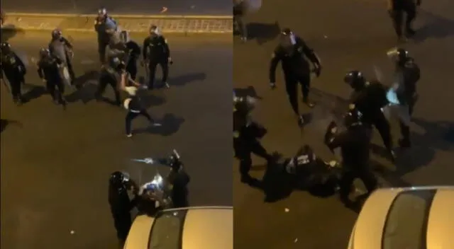 Policías agrediendo a periodistas sin motivo alguno durante protestas