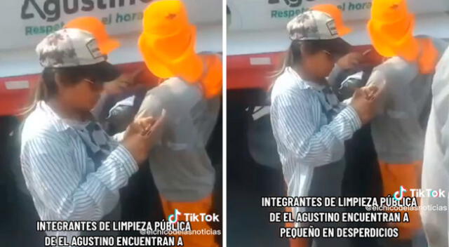 La bebe fue rescatada por los obreros de limpieza pública de El Agustino.