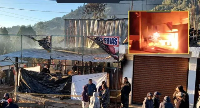 El incendio acabó con la vivienda en instantes con la familia dentro en Sibinal, Guatemala.