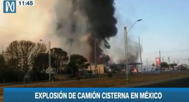 Trágico. Una explosión de un camión cisterna deja al menos dos fallecidos en Tula, México.