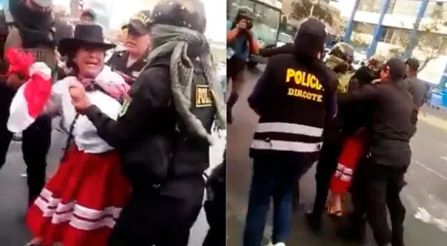 Manifestante fue llevada a la comisaría de Cotabambas.