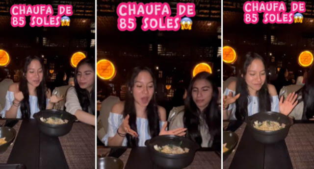 El video es viral en las redes sociales. Esta fue la reacción de las peruanas al ver el costoso plato.