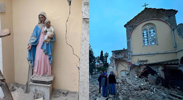 La imagen de la Virgen María no sufrió daños tras el terremoto.