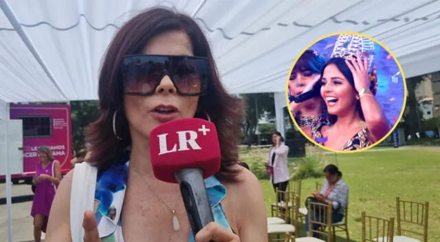 Olga Zumarán felicita a Luciana Fuster por su participación en Miss Perú