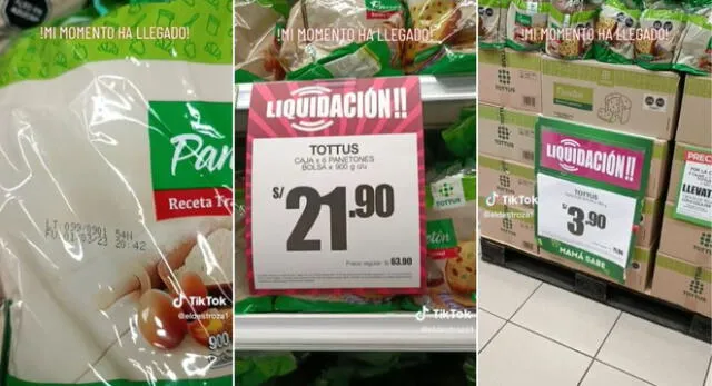 La peruana grabó singular oferta de panetones a 3 soles en Tottus y es tendencia en TikTok.