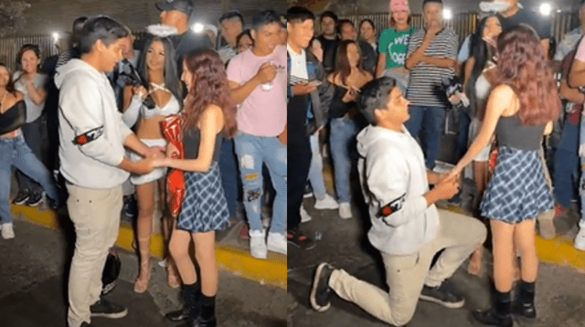 Joven le mide matrimonio a su enamorada a las afueras del concierto de Romeo Santos.