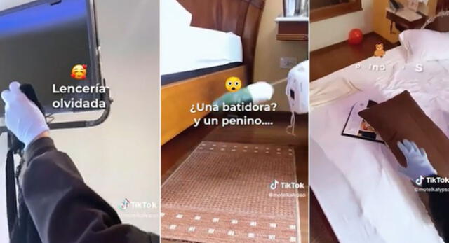 Singular escena desde el interior del cuarto de hotel generó diversas reacciones en las redes sociales.