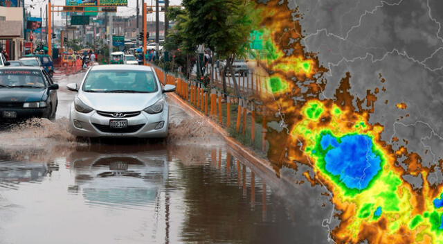 Sunass presentó también el mapa de lluvia.