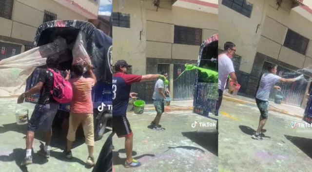 Peculiar escena en carnavales ha generado diversas reacciones en las redes sociales.