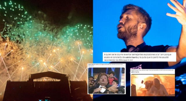 Fuegos artificiales en el concierto de Calvin Harris sorprendieron a vecinos en San Miguel y reaccionan en Twitter.