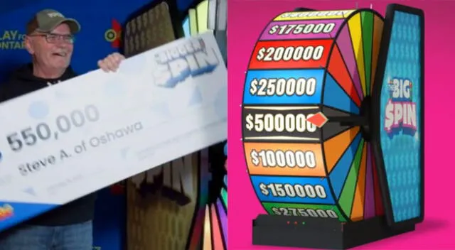 El señor ganó la lotería del “THE BIGGER SPIN INSTANT”