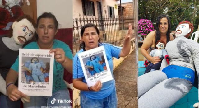 Merivone Rocha Moraes y Marcelo, el muñeco de trapo, denunciaron el secuestro de su hijo y en TikTok quedan sorprendidos.