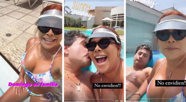 Magaly Medina se luce junto a su esposo Alfredo Zambrano.