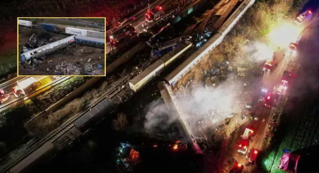 El choque de un tren de pasajeros y otro de mercancías va dejando más de 30 muertos en Grecia.