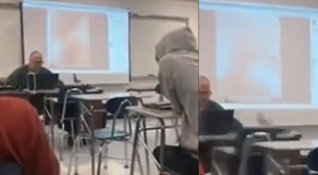 Profesor dejó en shock a sus alumnos con impensada situación y video se hizo viral en las redes sociales.