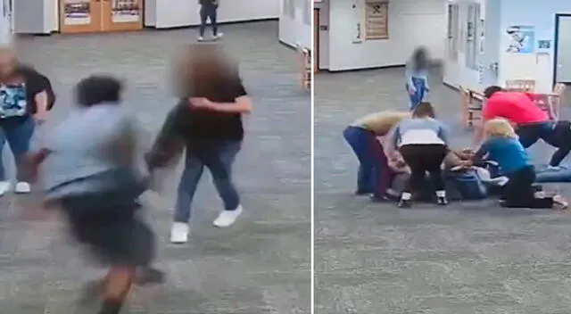 El adolescente empujó a la profesora y la golpeó en el suelo.