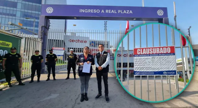 Real Plaza Puruchuco fue clausurado por no cumplir con observaciones de fiscalización.