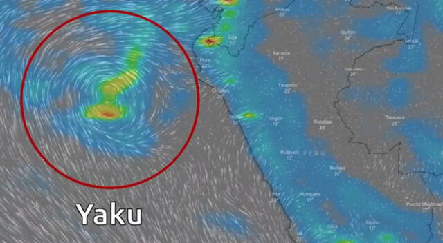 Ciclón se dirige al sur, según los especialistas del Senamhi.