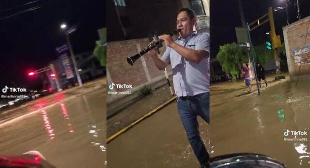 Un joven peruano se robó el show en medio de las calles inundadas de Trujillo al ritmo de la canción de Titanic y es viral en TikTok.