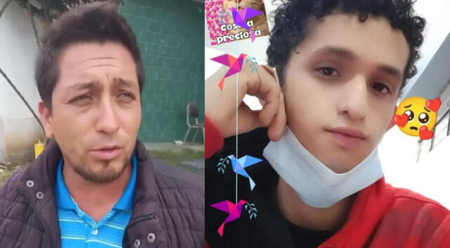 A la derecha el padre que denuncia a su hijo y a la derecha el joven asesinado.