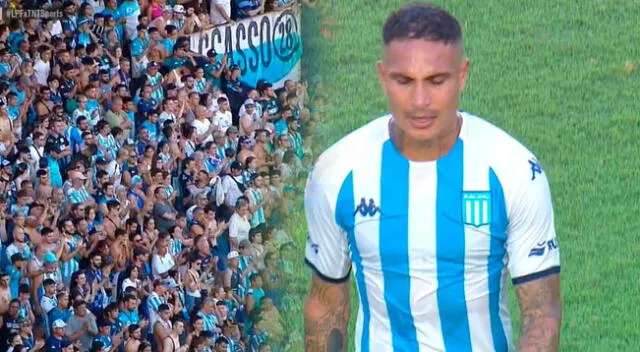 Paolo Guerrero jugó de titular en Racing.