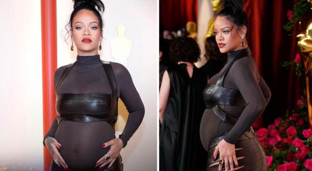 Rihanna deslumbró en la alfombra de los Oscar 2023.