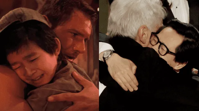 Harrison Ford y Ke Huy Quan se unen en tierno abrazo en los Premios Oscar.