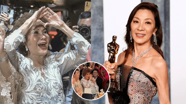 Madre de Michelle Yeoh tuvo hermosa reacción al ver a su hija triunfar en los Óscar.