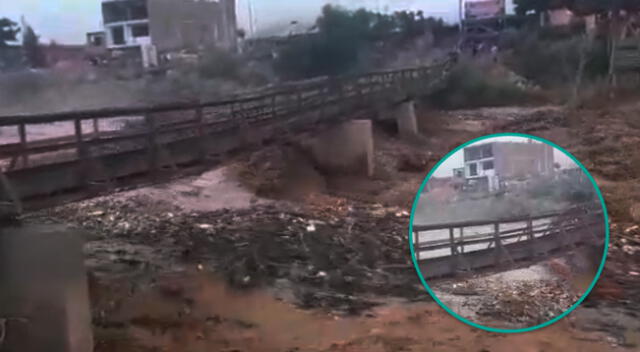 Incremento del caudal del río Chillón en medio de las lluvias constantes por el ciclón Yaku.