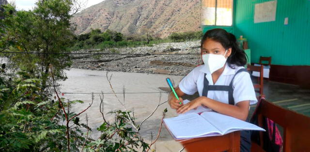 La valiente niña hace todo lo posible para asistir a sus clases.