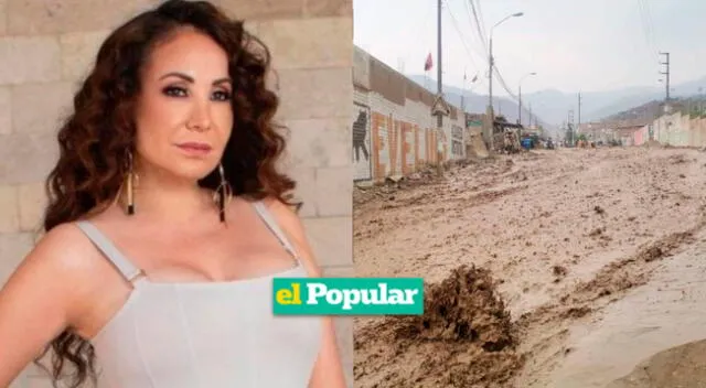 Janet Barboza se mostró sorprendida por la situación de la localidad de Huarochirí tras ser afectada por huaicos.