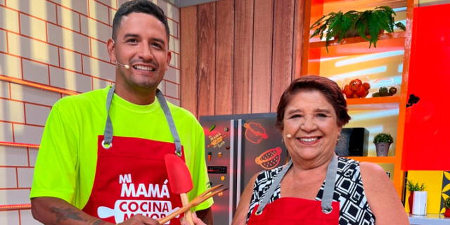 Con su mamita hizo locuras en la cocina.