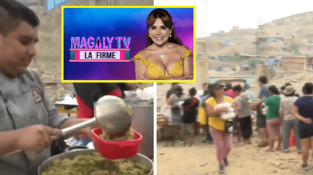 Magaly Medina y su equipo de producción llevan ayuda a damnificados.