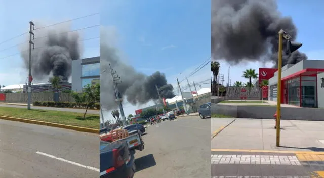 Incendio en campus de la UPC de Chorrillos.