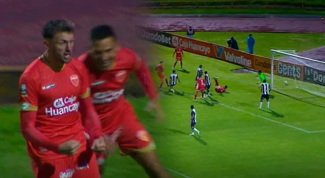 Sport Huancayo dio el primer golpe en el partido.