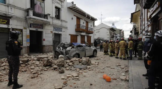 Daños causados por sismo en Ecuador.
