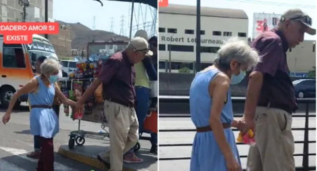 Una pareja de adultos mayores fue captada por la calle demostrando su amor y es viral en TikTok.