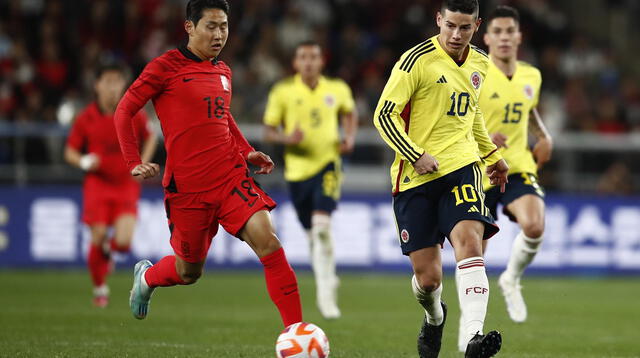 James Rodríguez llegó en buen nivel y anotó en empate de cafeteros 2-2 con Corea del Sur.