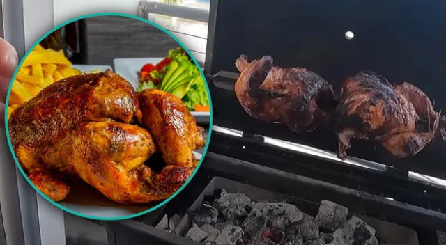 Pollo a la brasa entero a tan solo 15 soles y para toda la familia.